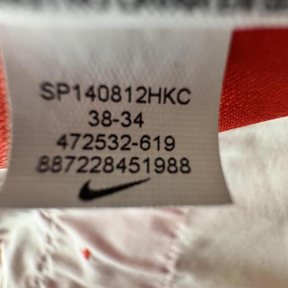 Nike Golf Pants Mens 38x33 Red/Orange Dri-FIT Stretch Flat Front Performance - Picture 4 of 16